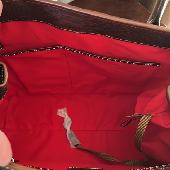 Dooney & Bourke Brown Croc Embossed Layla Tote - Picture 7 of 11